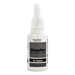 CleanEar is a non-irritating, soothing formula which is easy to use and helps to remove the debris and dissolve wax build up in the ear of your pet. Keeping your dogs and cats ears clean is very important to maintain good health by keeping the pets ears dry and odor free. It consists of organic acid which gently lower the pH level of the ear.