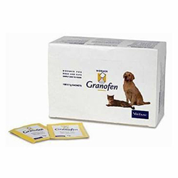 Granofen Wormer granules for dogs and cats is a broad spectrum wormer for treatment of dogs and cats infected with gastrointestinal worms. This helps to kill and eliminate the all the various types of roundworms, lungworms and breeds of tapeworms. It is highly effective and safe to use on your pet. It is supplied in 1, 2 and 4g sachets which contains flavorless granules to be added to food. These sachets come in different sizes of animals. Treatment can be repeated when natural reinfection with parasitic worms occur. Routine treatment of adult animals with minimal exposure to infection is advisable 2 to 4 times per year. More frequent treatment, at 6 to 8 weekly intervals is advisable for dogs in kennels.