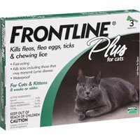 Frontline Plus for Cats is a flea and tick that helps to rid fleas and ticks from your pet and your home. Buy Frontline Plus for Cats Flea & Tick Preventative Treatment Online at lowest price.
