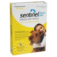 Sentinel chewable tabs for Dogs make it easy to keep your dog protected against fleas and other parasites, including heartworm for a month. Buy Sentinel Spectrum for heartworm prevention and flea control in Dogs online at affordable prices with free shipping in USA.