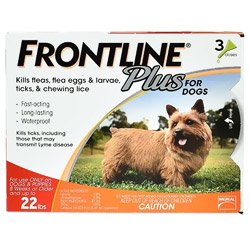 Frontline Plus for Small Dogs up to 22lbs  3 Doses