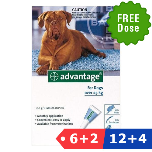 Advantage Extra Large Dogs Over 55 Lbs (Blue) 4 Doses