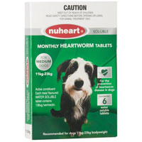 Heartgard Plus Generic Nuheart Medium Dogs 26-50lbs (Green) 6 Tablet