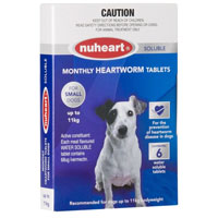 Heartgard Plus Generic Nuheart Small Dogs Upto 25lbs (Blue) 6 Tablet
