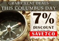Columbus Day discount coupon code