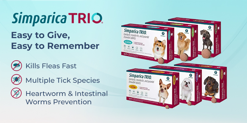 Simparica Trio Chewable Tablets for Dogs