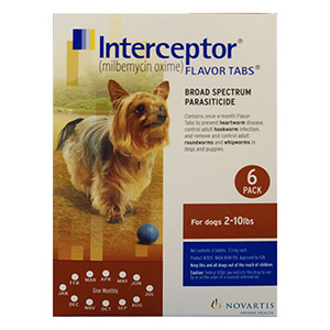 

Interceptor For Very Small Dogs 2-10 Lbs Brown 3 Chews