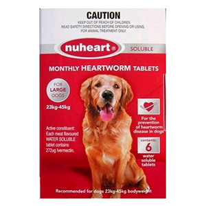 

Nuheart Generic Heartgard For Large Dogs 51-100lbs Red 6 Tablet