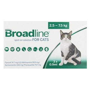 

Broadline Spot-On Solution For Large Cats 5.5 To 16.5 Lbs 3 Pack