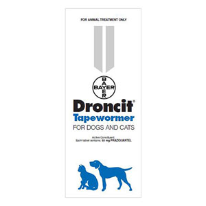 

Droncit Tapewormer For Dogs & Cats 2 Tablet