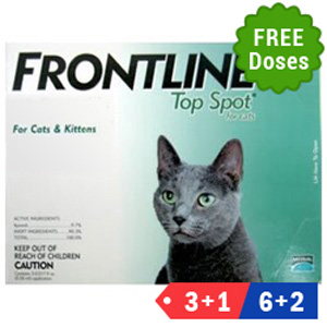 Frontline Top Spot Cats Green 3 + 1 Pipette Free