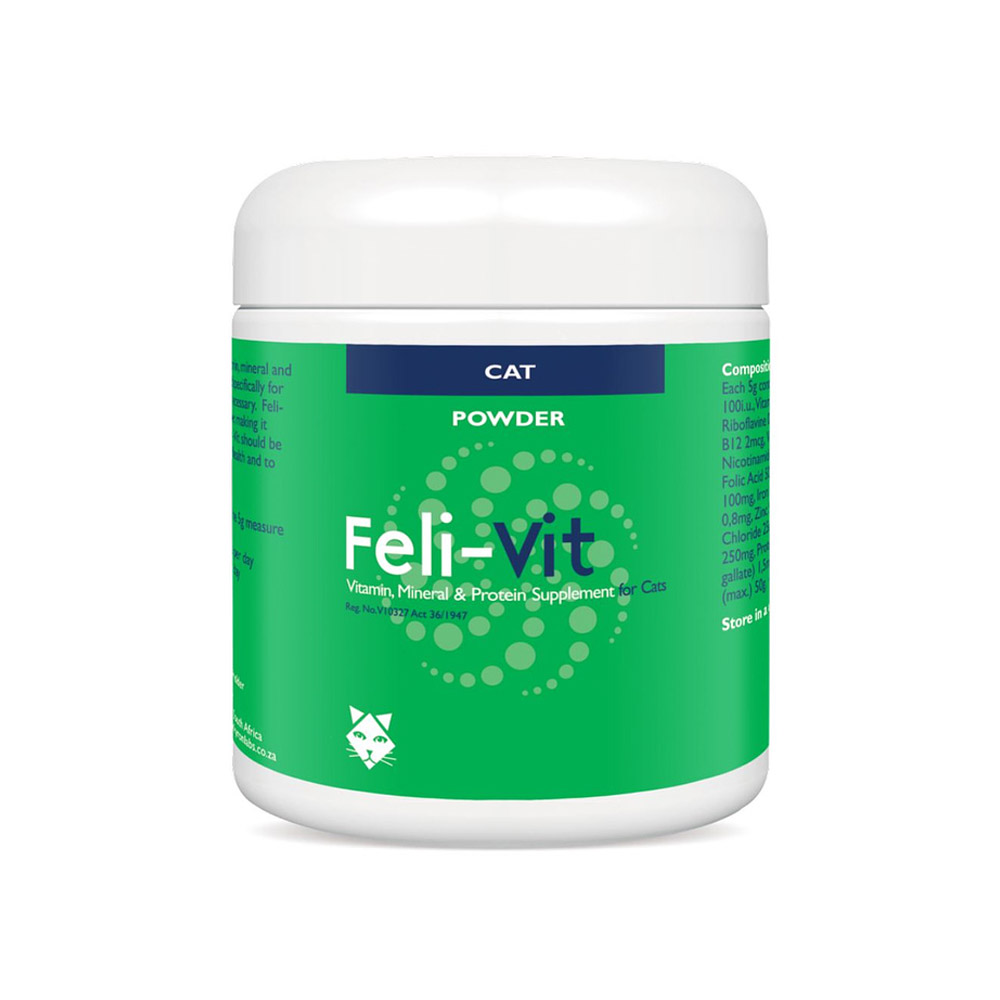 Kyron Feli-Vit Vitamin, Mineral & Protein Supplement Powder For Cats 250 Gm