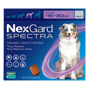 

Nexgard Spectra For Large Dogs 33-66 Lbs Purple 3 Pack
