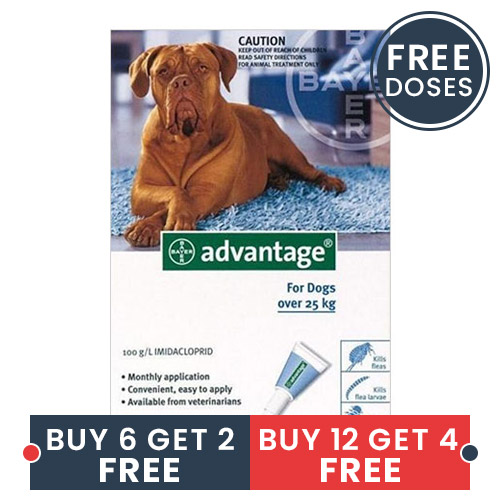 

Advantage X-Large Dogs Over 55 Lbs Blue 12 + 4 Doses Free