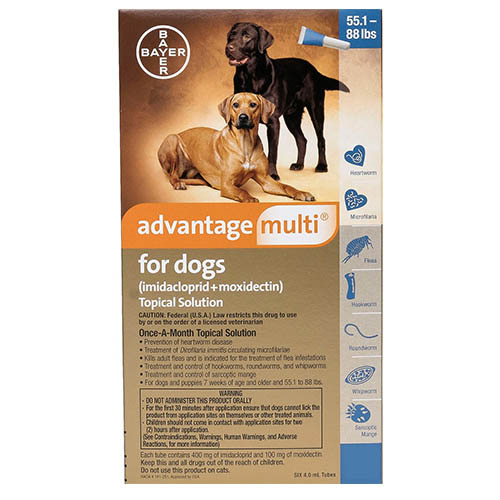

Advantage Multi Advocate Extra Large Dogs 55.1-88 Lbs Blue 3 Doses