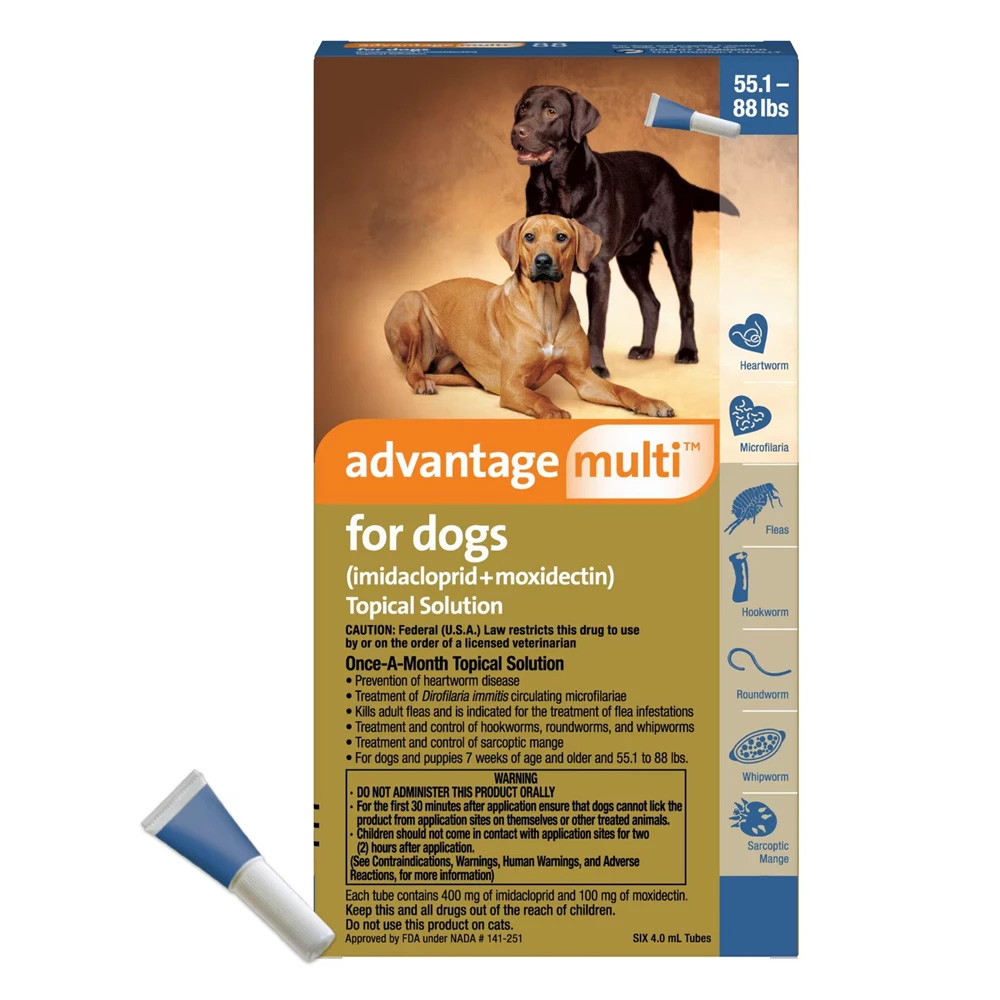 Advantage Multi (Advocate) Extra Large Dogs 55.1-88 Lbs (Blue) 3 Doses