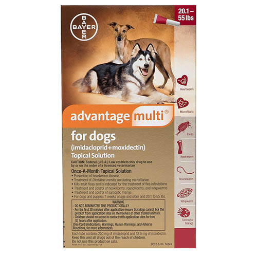 

Advantage Multi Advocate Large Dogs 20.1-55 Lbs Red 3 Doses