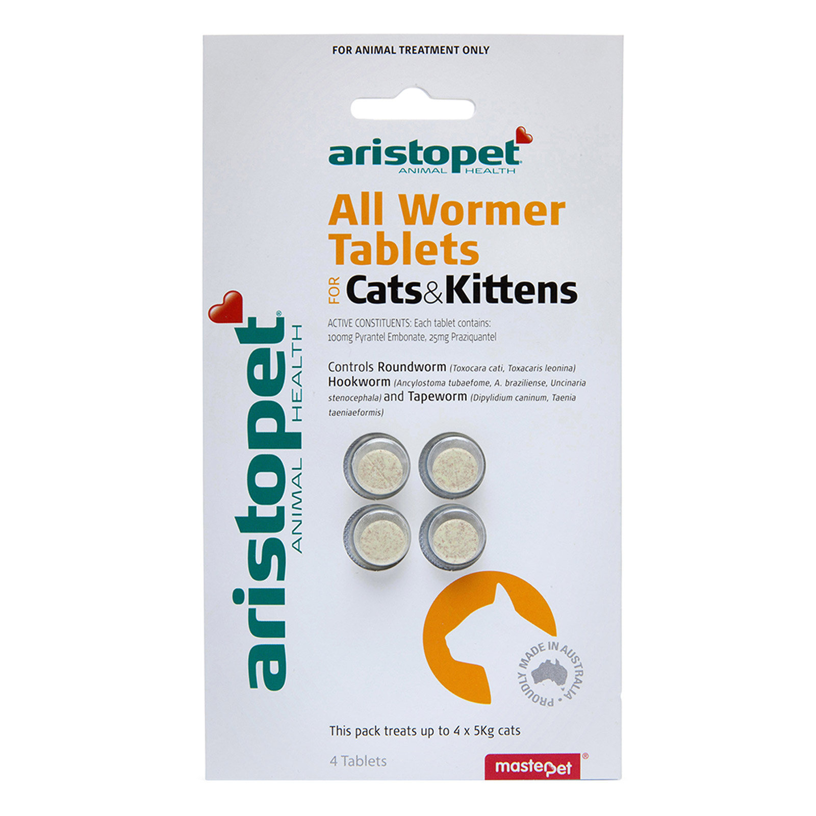 Aristopet All Wormer Tablets For Cats/Kittens 4 Tablet