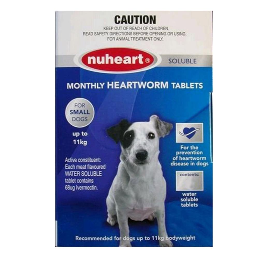 Heartgard Plus Generic Nuheart Small Dogs Upto 25lbs (Blue) 12 Tablet