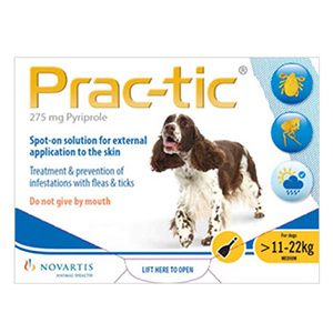Prac-Tic Spot On For Medium Dog: 25-50 Lbs Yellow 12 Pack