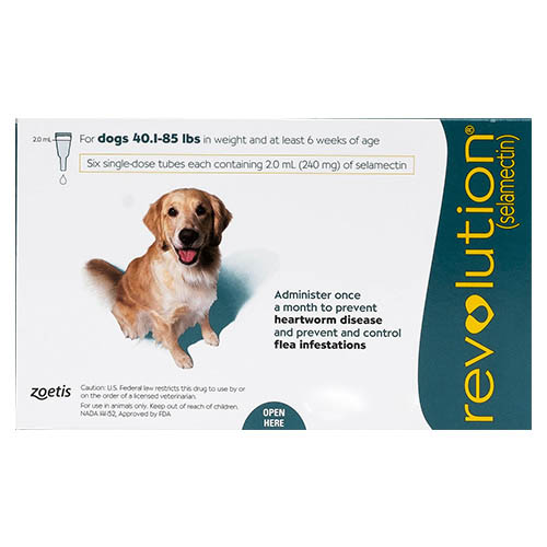 Revolution Large Dogs 40.1-85lbs Green 6 Doses