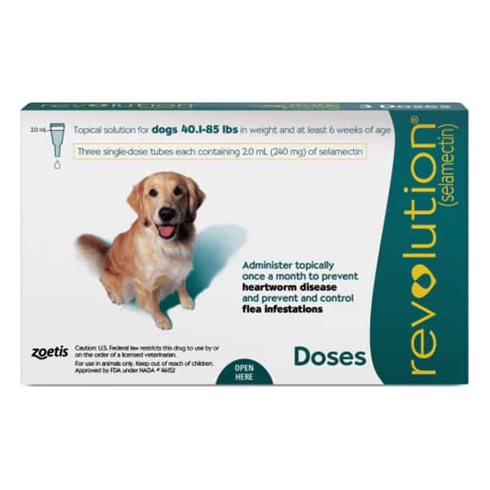 Revolution Large Dogs 40.1-85lbs (Green) 6 Doses