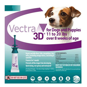 

Vectra 3d For Small Dogs 8-22lbs 3 Doses