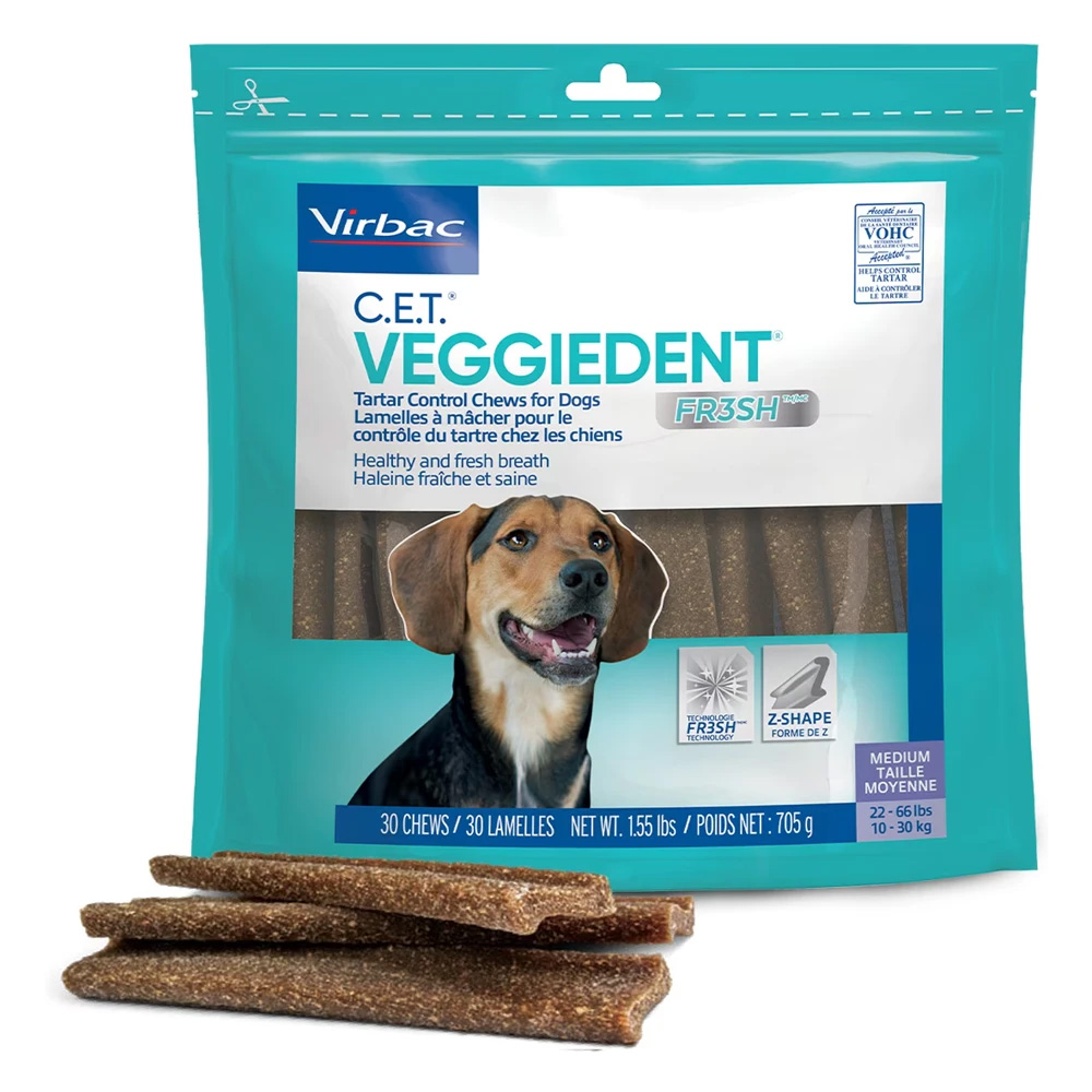 Veggiedent Dental Chews For Medium Dogs 15 Chews